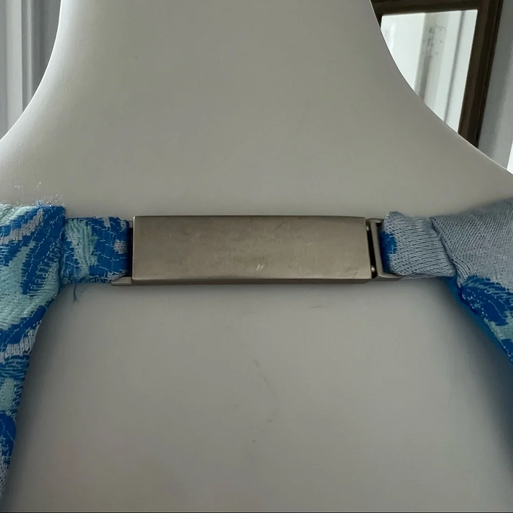 Nanette Lepore Jacquard Dress Floral Fit & Flare Blue Size 8 NWT $159.00 - Picture 11 of 15